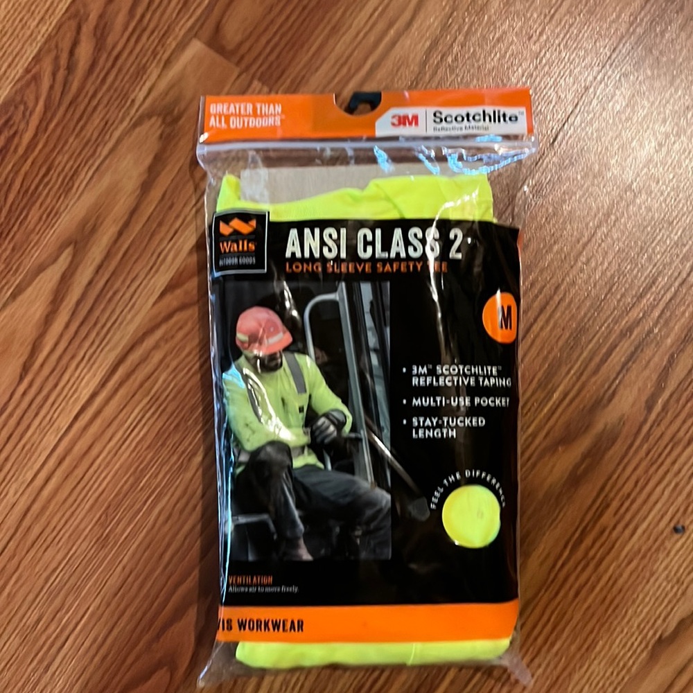 Men’s high-vis long sleeve safety tee